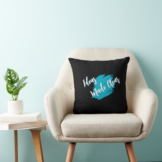 Ideas Made Clear Inspirational Throw Pillow クッション (椅子)