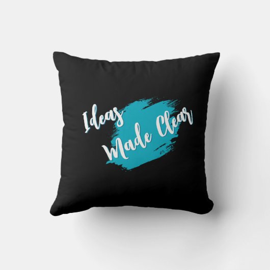 Ideas Made Clear Inspirational Throw Pillow クッション (裏面)