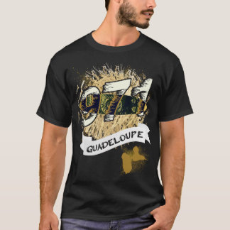 idee cadeau 971 gwadloup carte de la guadeloupe tシャツ