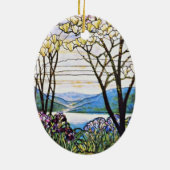 Idellicの景色のTiffanyのステンドグラス セラミックオーナメント (裏面)