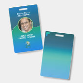 Identification badge バッジ (正面＆裏面)