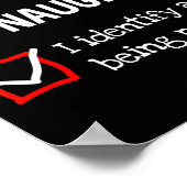 Identify As Perfect Fun Naughty Nice List Christma ポスター (角)