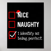 Identify As Perfect Funny Naughty Nice List Christ ポスター (正面)
