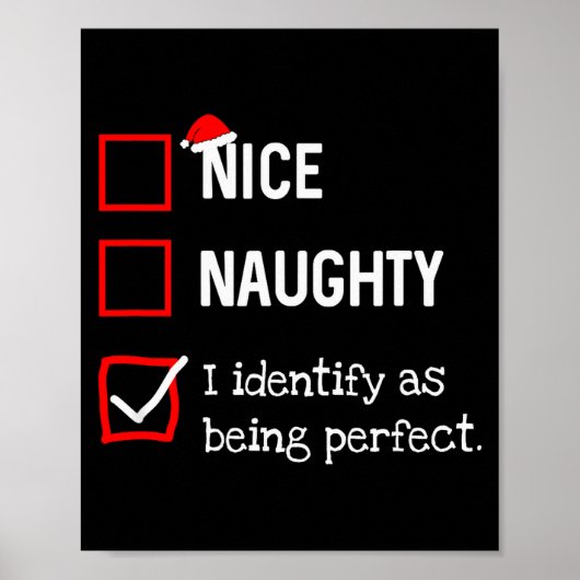 Identify As Perfect Funny Naughty Nice List Christ ポスター (正面)
