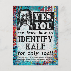 Identify Kale - おもしろい Vintage Ad ポストカード