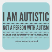 Identity First Languageスタンプ スクエアシール (正面)