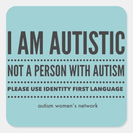 Identity First Languageスタンプ スクエアシール (正面)