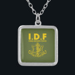 IDFイスラエル国防軍-英語 シルバープレートネックレス<br><div class="desc">IDFイスラエル国防軍-英語 
属性: Flag_of_the_Israel_Defence_Forces.svgのWikimediaの公有地、CC-BY-SA-3.0のユーザー: Zscout370</div>