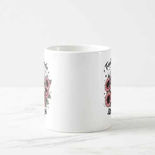 IDGAF風のマグカップ | スカルおもしろいフローラコーヒーカップ コーヒーマグカップ (中央)