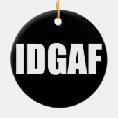 IDGAF セラミックオーナメント (裏面)
