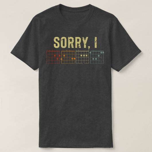 Idgaf Hidden Message Guitar Chords 男性へ A Tシャツ (デザイン正面)