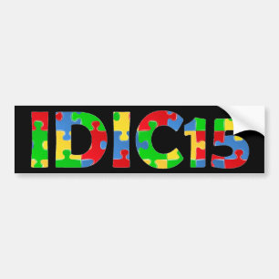 IDIC15パズルのバンパーステッカー バンパーステッカー