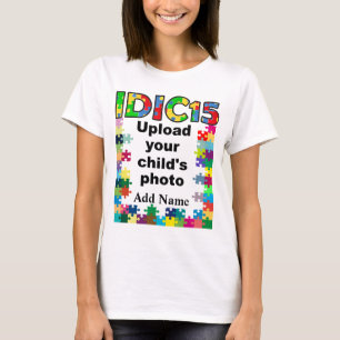 IDIC15レディースワイシャツの多彩なパズルフレームのカスタム Tシャツ