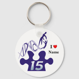 IDIC15 Love Blue Puzzle Keychain Customize Dup15q キーホルダー