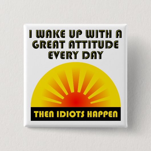 Idiots発生ボタおもしろいン 缶バッジ (正面)