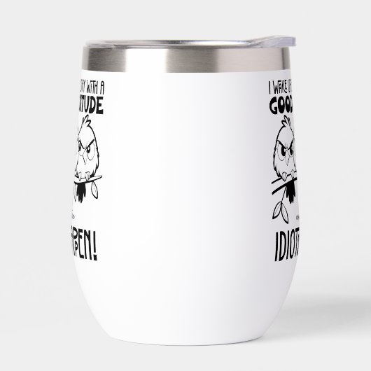 Idiots Happen Funny Bird Quote Gifts  (左面)