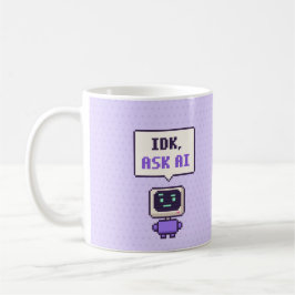 IDK, Ask AI 面白AIピクセルマグ コーヒーマグカップ