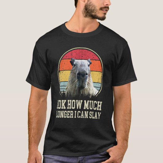 Idk How Much Longer I Can Slay Capybara  Quote Tシャツ (正面)