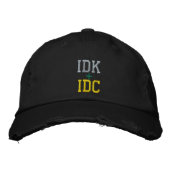 IDK + IDC HAT CAP USA 刺繍入りキャップ (正面)