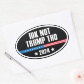IDK Not Trump Tho 2024 楕円形シール (封筒)