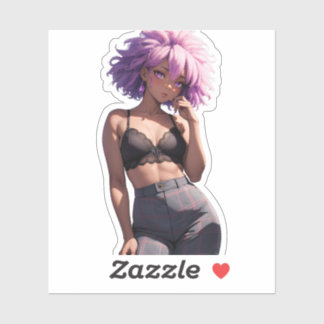 idnight Plaid Elegance シール