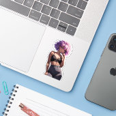 idnight Plaid Elegance シール (ノートパソコンとiPhone)