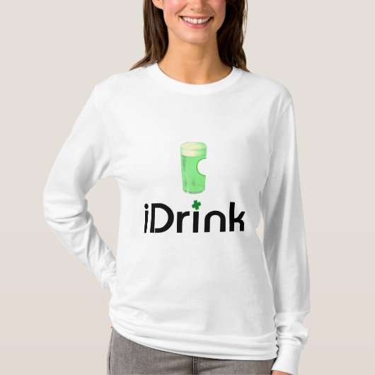 iDrink (シャムロック) Tシャツ (正面)