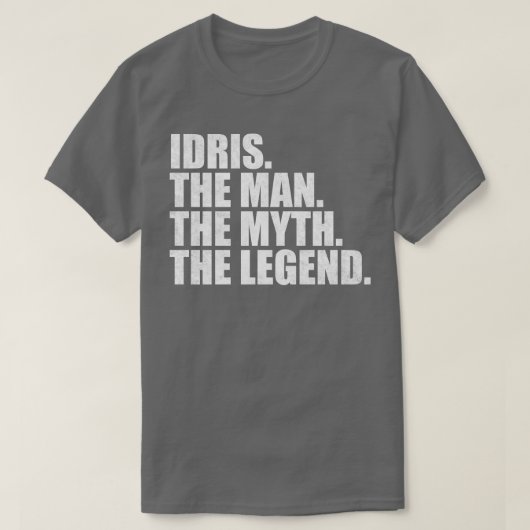 IdrisIdris名Idris与え名 Tシャツ (デザイン正面)