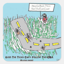 IDSAライム病ガイドラインを非難するティックユーモア スクエアシール