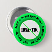 IDSA利益相反性障害ボタンライム病 缶バッジ (正面&裏面)