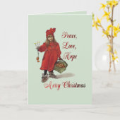 Iduna Peace Love Hope Merry Christmas カード (黄色い花)