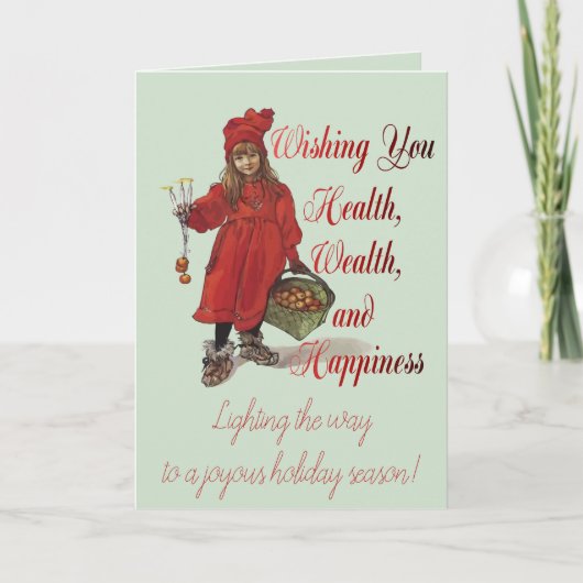 Iduna Wishing You Health Wealth And Happiness カード (正面)
