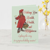 Iduna Wishing You Health Wealth And Happiness カード (黄色い花)