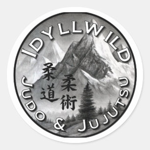 Idyllwildの柔道およびJujutsuの円形のステッカー ラウンドシール