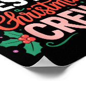 Ie Christmas Crew Santa Hat Holiday Art Matching F ポスター (角)