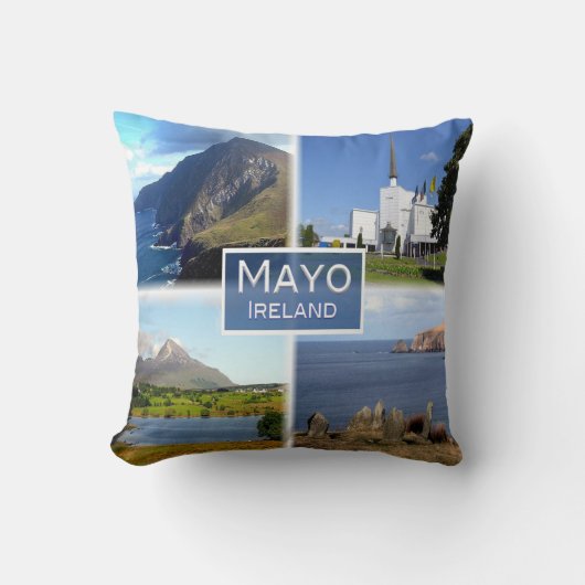 IE Mayo – クロアグーン崖 – ノックBasilica - クッション (正面)