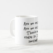 IEPの会合の泣き叫び無し コーヒーマグカップ (正面左)