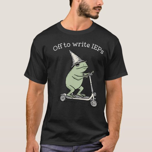 IEP作成に出発進行! カエル先生 Tシャツ (正面)