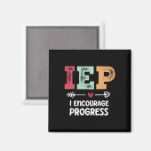 IEP 私は進歩を促します 特別支援学級の先生 マグネット (正面/裏面)
