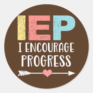 IEP Iが特別教育学校の進歩を奨励 ラウンドシール
