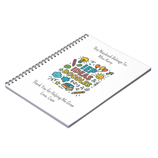 IEP Ideas, Doodles & Snacks | Inclusion ノートブック (左側)