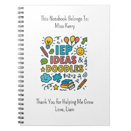 IEP Ideas, Doodles & Snacks | Inclusion ノートブック