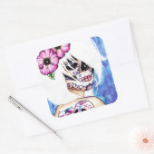 :ies死んだ砂糖の日スカル女 スクエアシール (封筒)