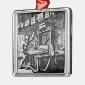 「Ietsのvoorからの銅版の彫刻家、 メタルオーナメント (左)