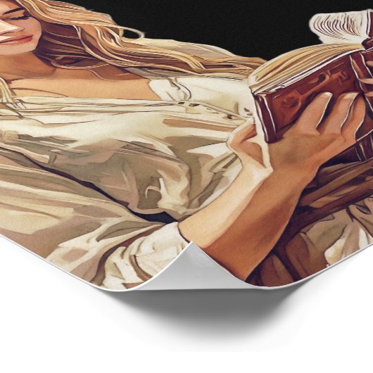 If a book is well written .. Jane Austen quote ポスター (角)