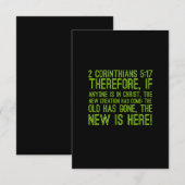 If anyone is in Christ Bible Jesus Christian relig サンキューカード (正面/裏面)