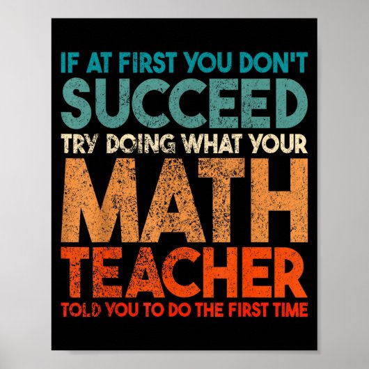 If At First You Don't Succeed Try Doing Funny Math ポスター (正面)