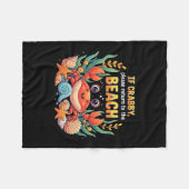 If Crab  フリースブランケット (正面(横))