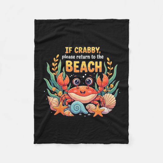 If Crab  フリースブランケット (正面)