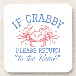 If Crabby Return to the Beach Beverage Coaster Set コースター